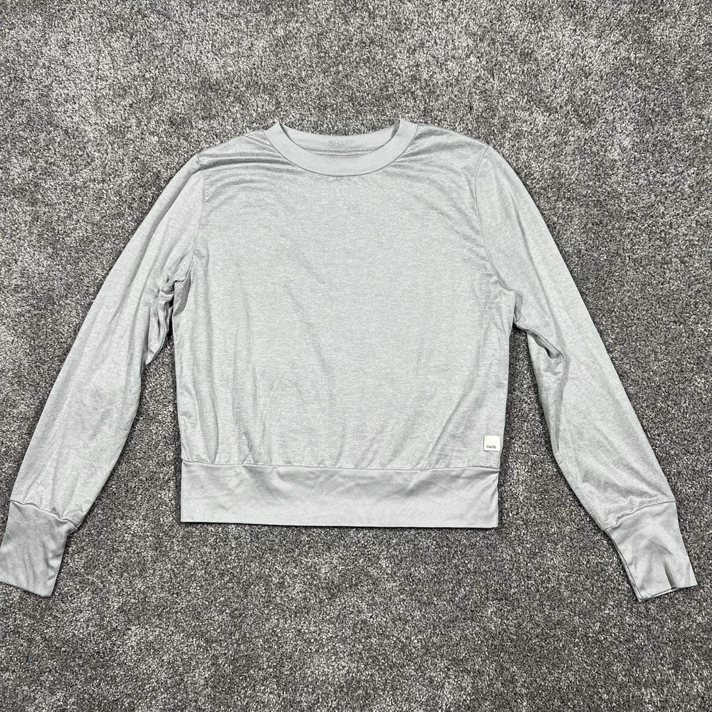 Vuori Womens Daydream Crew Long Sleeve T-Shirt XS Light Heather Grey Sweatshirt